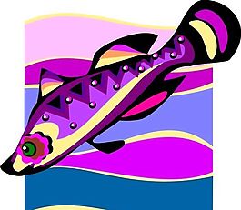 五彩小魚 水生動物 矢量素材 EPS格式_0617