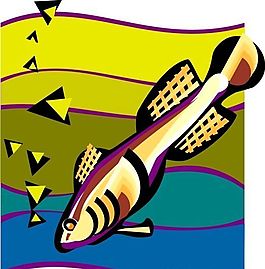 五彩小魚 水生動物 矢量素材 EPS格式_0616