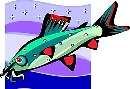 五彩小魚 水生動物 矢量素材 EPS格式_0605