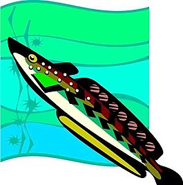 五彩小魚 水生動物 矢量素材 EPS格式_0600