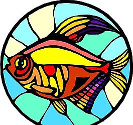 五彩小魚 水生動物 矢量素材 EPS格式_0523