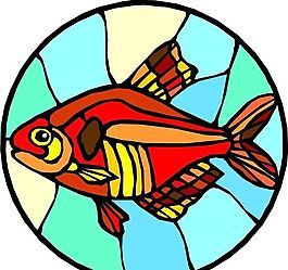 五彩小魚 水生動物 矢量素材 EPS格式_0522