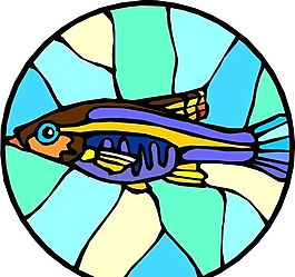 五彩小魚 水生動物 矢量素材 EPS格式_0520