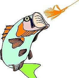 五彩小魚 水生動物 矢量素材 EPS格式_0492