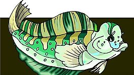 五彩小魚 水生動物 矢量素材 EPS格式_0409