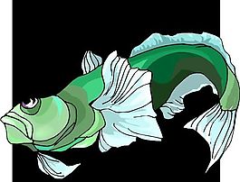 五彩小魚 水生動物 矢量素材 EPS格式_0390