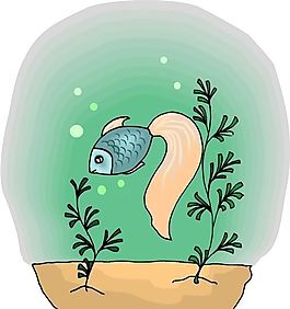 五彩小魚 水生動(dòng)物 矢量素材 EPS格式_0356