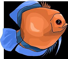 五彩小魚 水生動物 矢量素材 EPS格式_0180
