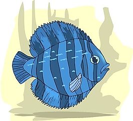 五彩小魚 水生動物 矢量素材 EPS格式_0177