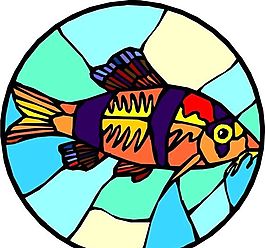 五彩小魚 水生動物 矢量素材 EPS格式_0155