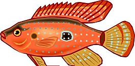 五彩小魚(yú) 水生動(dòng)物 矢量素材 EPS格式_0145