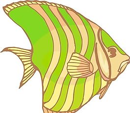 五彩小魚 水生動物 矢量素材 EPS格式_0084