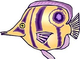 五彩小魚 水生動(dòng)物 矢量素材 EPS格式_0082