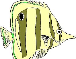 五彩小魚 水生動(dòng)物 矢量素材 EPS格式_0076