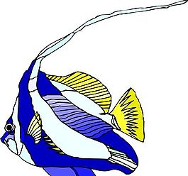五彩小魚 水生動物 矢量素材 EPS格式_0060