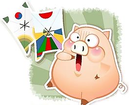 0009_寵物豬 卡通動(dòng)物 矢量素材 CDR格式