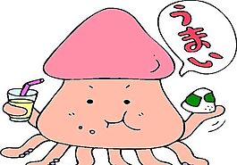 章魚(yú) 海洋動(dòng)物 卡通動(dòng)物 日本矢量素材 ai格式_82