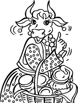 俄國矢量素材 矢量動(dòng)物 牛 ai格式_043