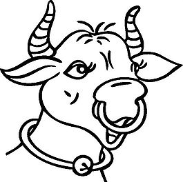 俄國矢量素材 矢量動物 牛 ai格式_034
