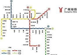 廣州地鐵指示路線矢量素材