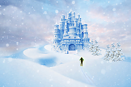 冬季雪景合成