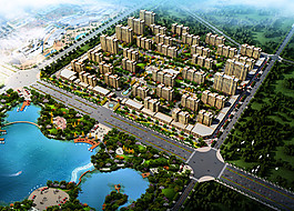 美丽的中式风格楼房建筑