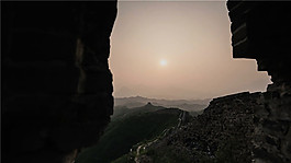 長城日落實(shí)拍視頻