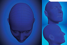 一款3D立體人物頭像矢量素材