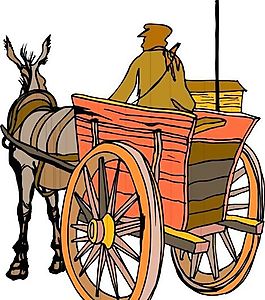 人力車 馬車 矢量素材 EPS格式_0090