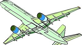 飛機(jī) 交通工具 矢量 AI_0020