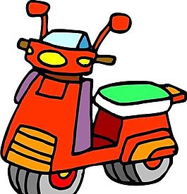 摩托車 交通工具 矢量 AI_0045