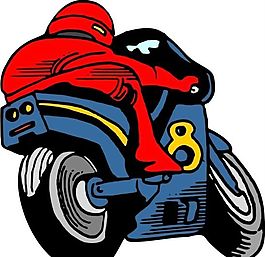 摩托車 交通工具 矢量 AI_0035