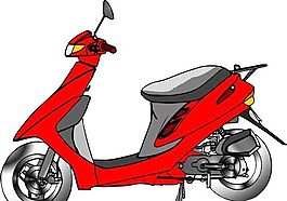 摩托車 交通工具 矢量 AI_0026