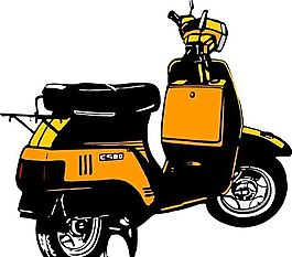 摩托車 交通工具 矢量 AI_0020