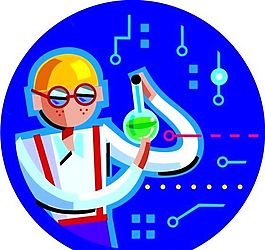 研究實驗 實驗人員 矢量 EPS格式_0002