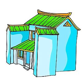 卡通古代建筑