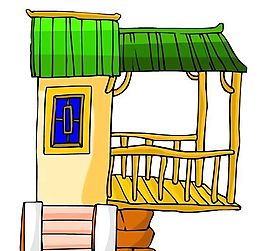 卡通古代建筑