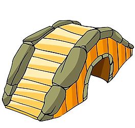 卡通古代建筑