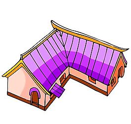 卡通古代建筑