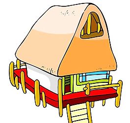 卡通古代建筑