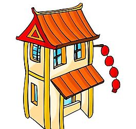 卡通古代建筑