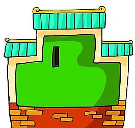卡通古代建筑
