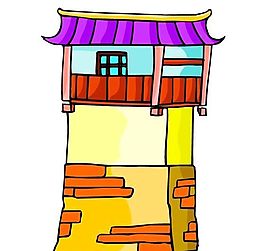 卡通古代建筑