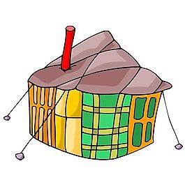 卡通古代建筑