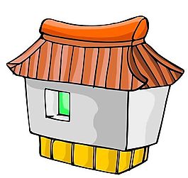 卡通古代建筑