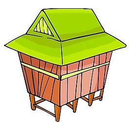 卡通古代建筑