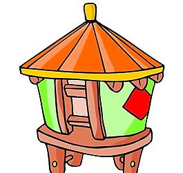 卡通古代建筑