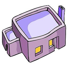 卡通古代建筑