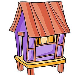 卡通古代建筑