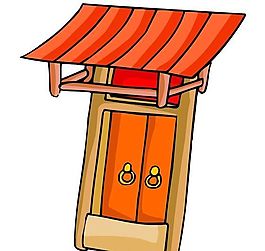 卡通古代建筑